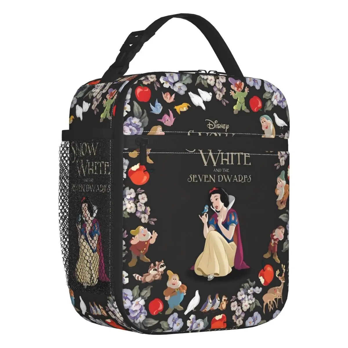 

Snow White And The Seven Dwarfs Lunch Bag Cooler Thermal Kawaii Princess Cartoon Insulated Lunch Box for Kids School Children