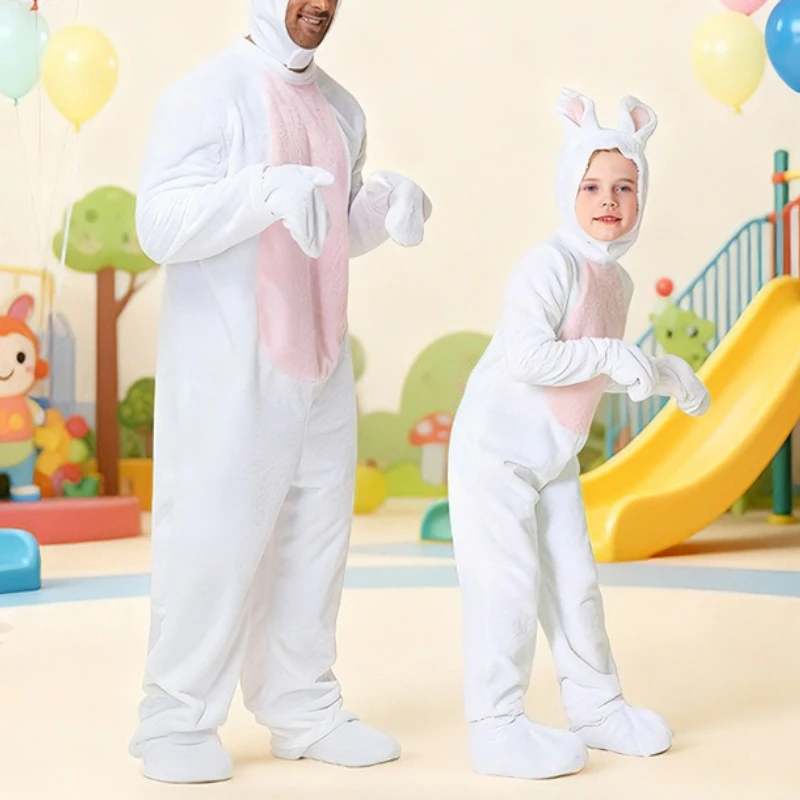 Карнавальное платье с изображением кролика, новая плюшевая кукла-кролик, сценический костюм для выступлений, пасхальное платье