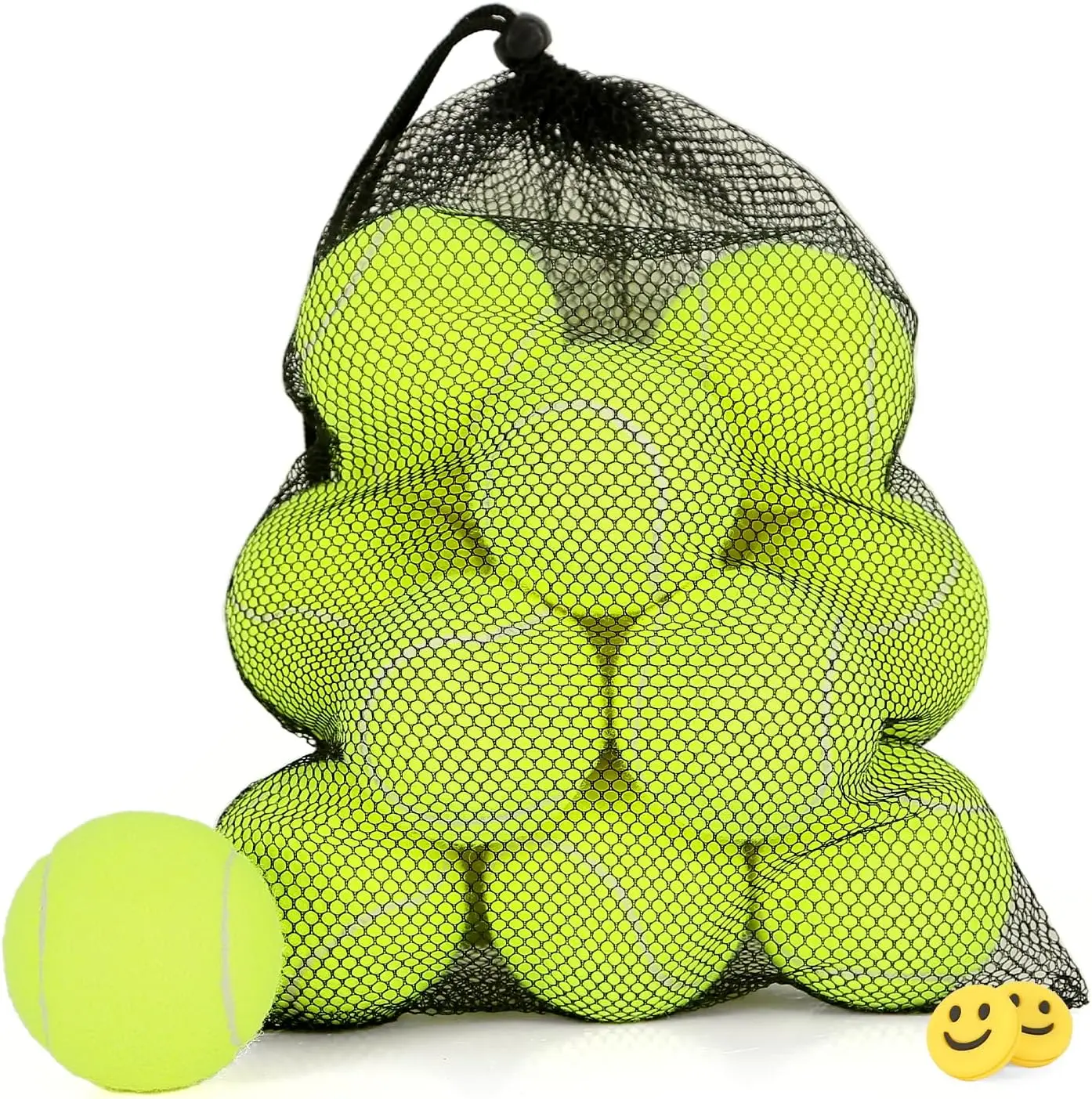 HappyFun Tennis Balls 10 Pack Training Tennis Balls Practice Balls  high elasticity Pet Dog Playing Balls fit