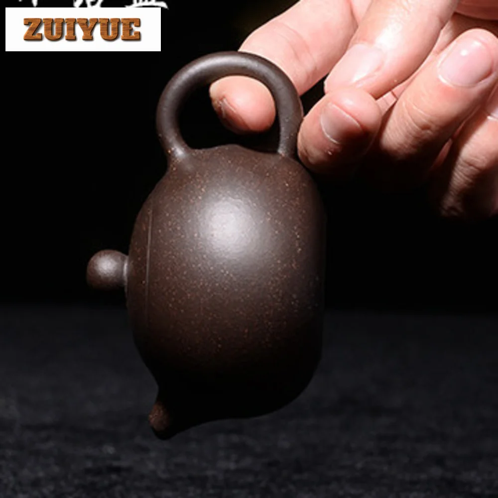 90ML High-end Yixing Purple Clay Teapots Handmade Pot Raw Ore  Black Gold Mud Kettle Chinese Zisha Tea Set for Tea Accessories
