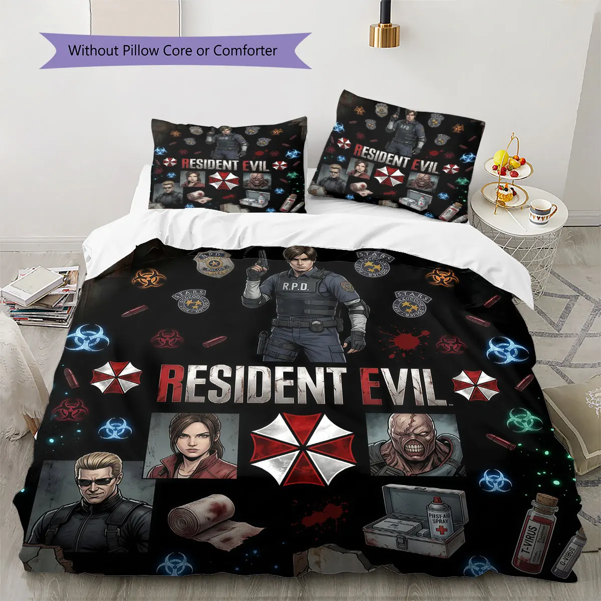 Resident Evil Comfor Duvet Cover Child's Bedding Set,Extra Large Size Ideal Gift Various Sizes Available -HE228