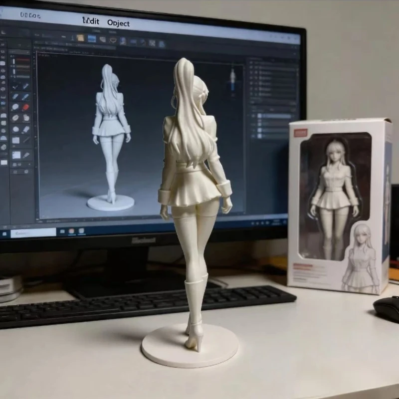 3D printing pure desire ornament, high ponytail uniform, anime figurine, customized model ornament