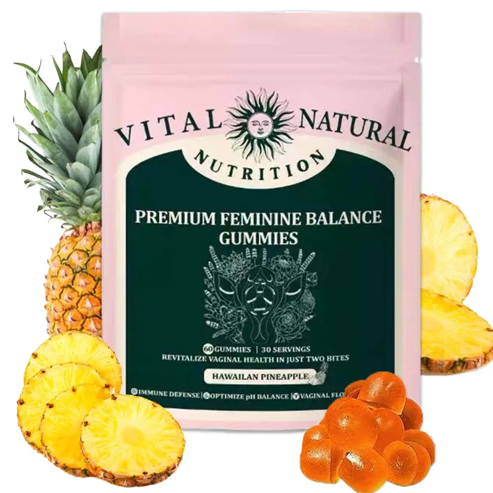 

Premium Feminine Balance Gummies for Women PH Health, Vaginal Flora 60 Gummies Enhances Immunity