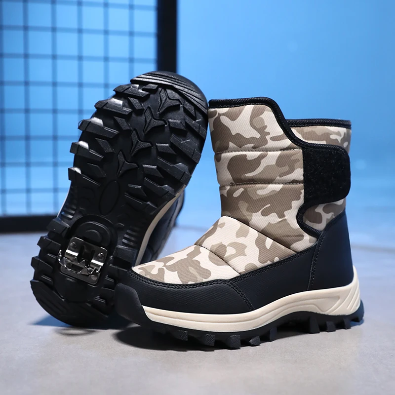 

New Winter High Top Childrens Sports Shoes Wrapped Comfortable and Soft Running Shoes Cold Resistant and Anti Slip Casual Shoes