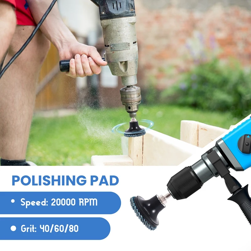 Disco de lijado de disco de aleta de PORK-50Mm de 2 pulgadas para herramientas abrasivas de bloqueo de rollo Rolor, apto para pulir Metal, hierro, eliminación de óxido, muela