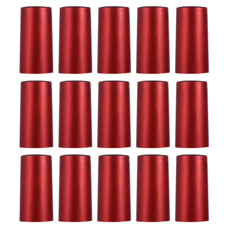 100 Pcs Red Cap Making Bung Stopper Cork Stoppers Heat Shrink Sealing Bottles Caps Sleeves Labels Sealer Capsules Women'S Drinks