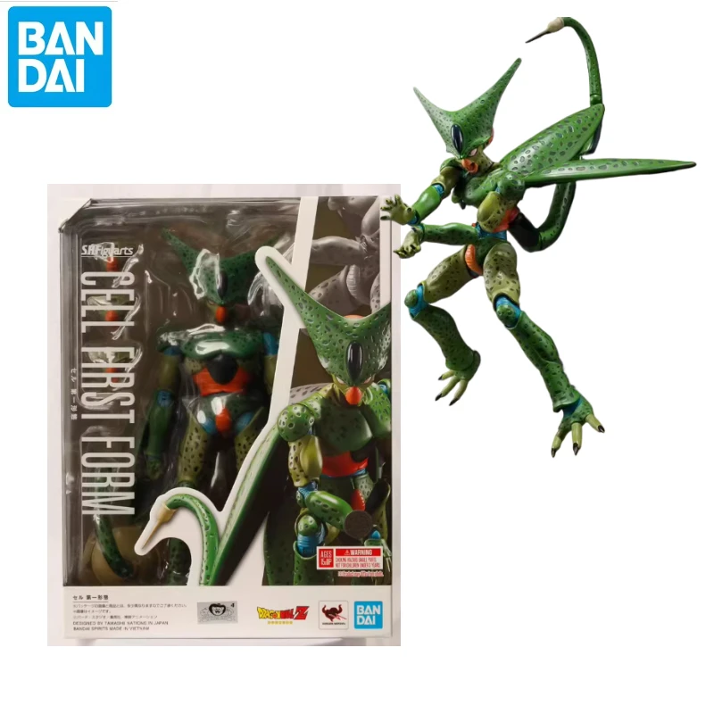 

В наличии! Коллекционная фигурка Bandai Dragon Ball Z SHF Cell First Form: Оригинальная модель, готовый набор для сборки, игрушка, подарок