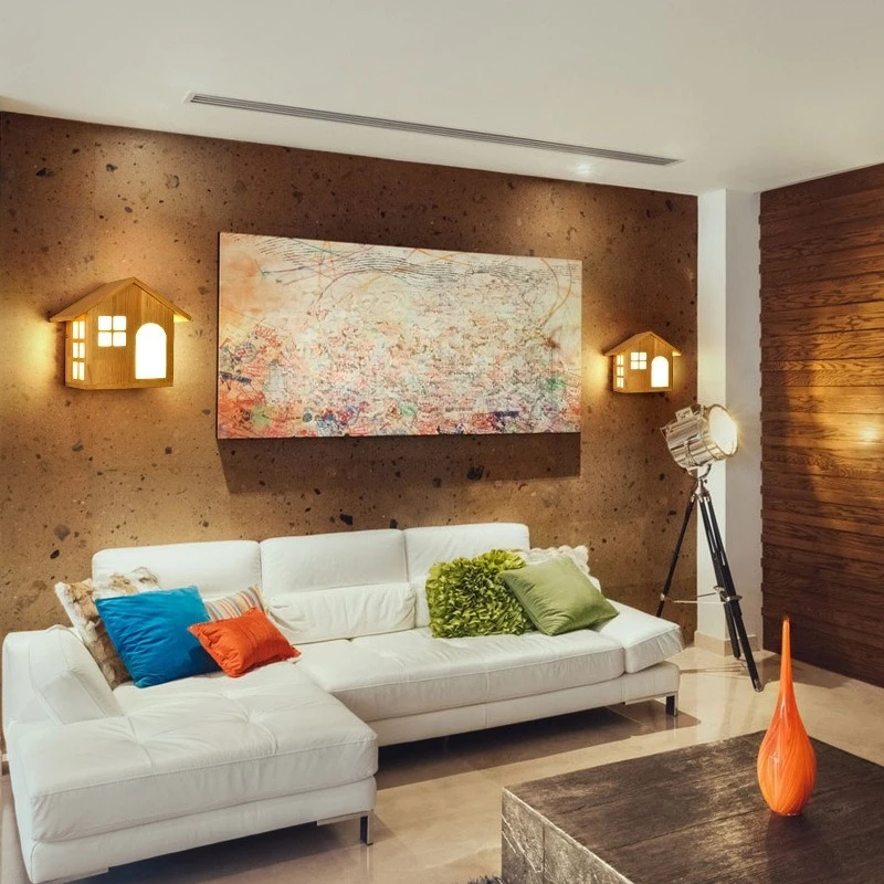 2026 New Japanese Wooden Wall Lamp Modern Simple Bedroom Bedside Hallway Living Room Soft Solid Wood Decor Light