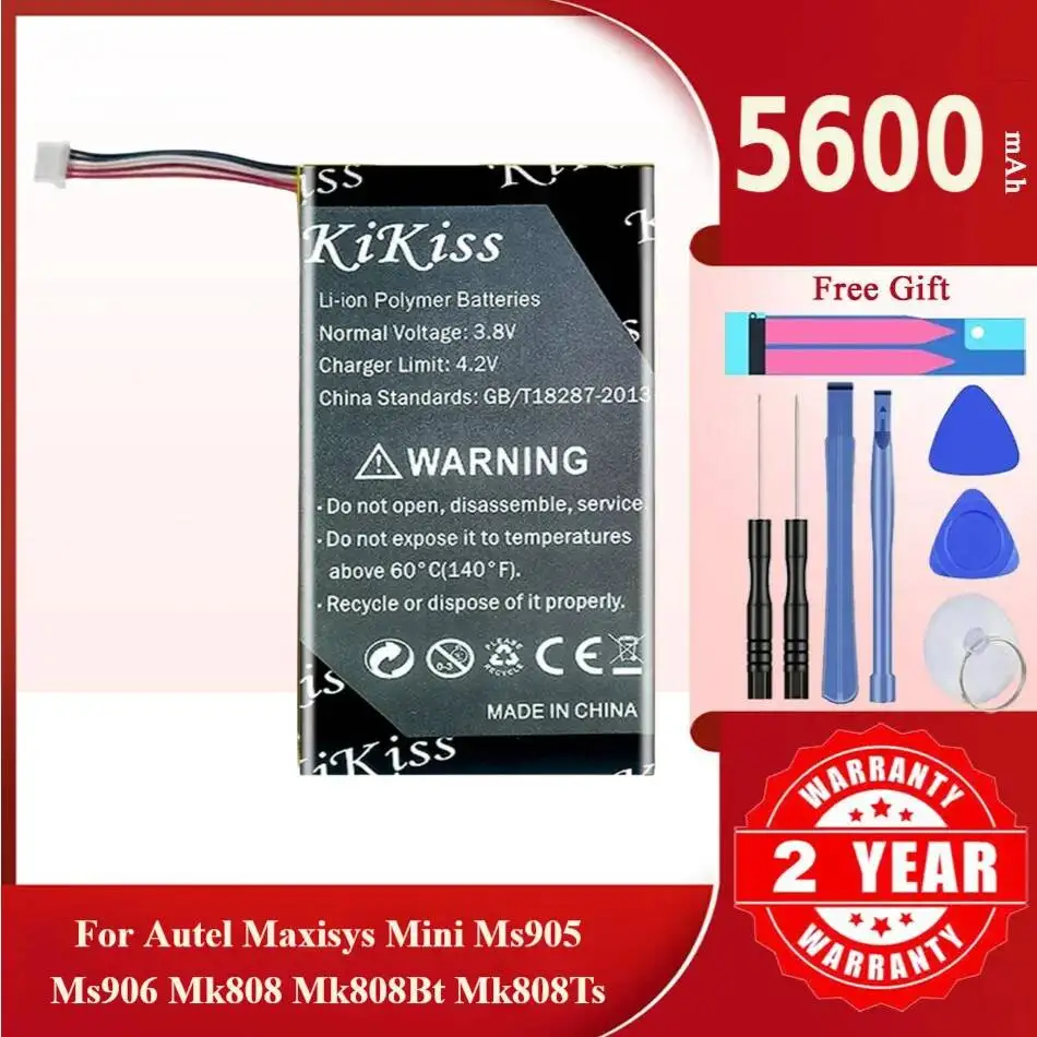 Li-ion Polymer Battery For AUTEL Maxisys Mini MS905 MS906 MK808 MK808BT MK808TS,MLP5070111(5 line),5600mAh
