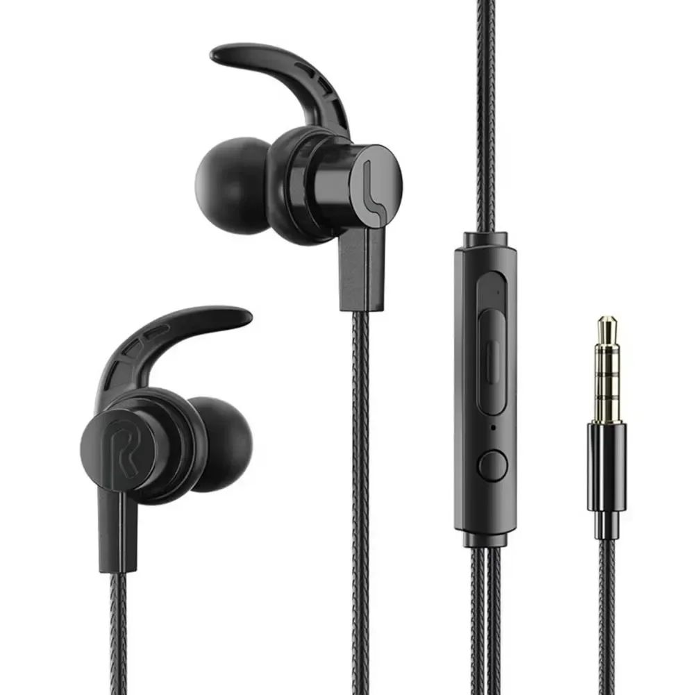 ZLRLMHY 3.5mm Ports Wired Earphone Noise Reduction Stereo Sound HD-compatible Calling Immersive Audio Sharkfin Wired Headphone