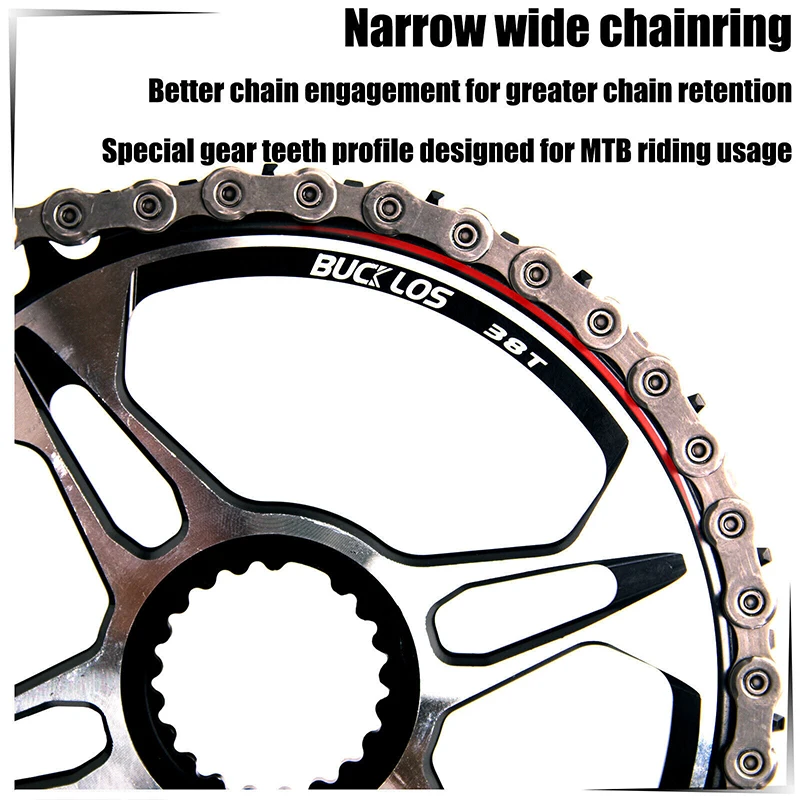 BUCKLOS 12s Chainring for Shimano M6100 M7100 M8100 M9100 12v Narrow Wide MTB Chainring 32T 38T Direct Mount Bicycle Chain Ring