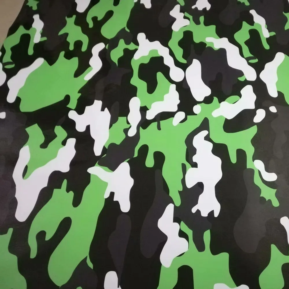 

New arrival Car Styling Black white green Camouflage vinyl Matt Black green white Camo sticker Green black white car film