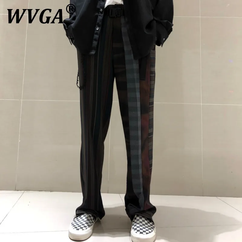 

WVGA весна осень новый мужской High Street средний вертикальный стежок Ab лицо драпированные модные нишевые шикарные повседневные прямые брюки Ins W10321