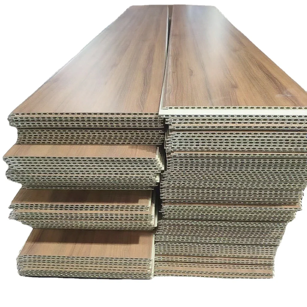 Customized indoor bamboo and wood fiber integrated wpc composite wallboard pvc panel interior decoration ceiling