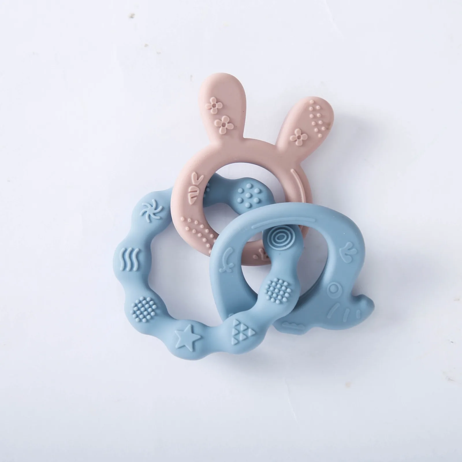 Baby Teether Rattle, Wooden Teething Ring, Crochet Sheep, BPA-Free Montessori Inspired Newborn Gift