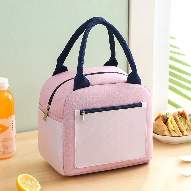 Children Lunch Bags Colored Bento Bag Insulated Bag Lunch Box for Women Handbag Thickened Waterproof Lunch Box Picnic Bag 보냉백