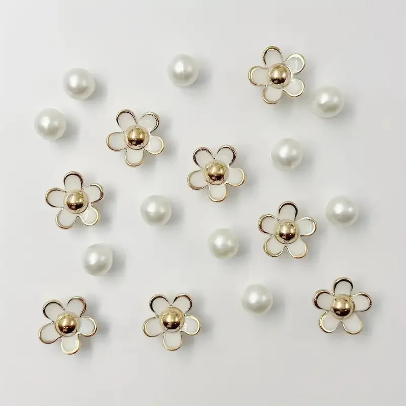 3D Niedliche Gänseblümchen-Perlen-Schuhcharms-Set für Slide-Sandalen, Gartenschuhe, DIY-Clogs-Dekoration, Schuhschnallen-Pins, Schuhdekorationsgeschenke – Detail 7