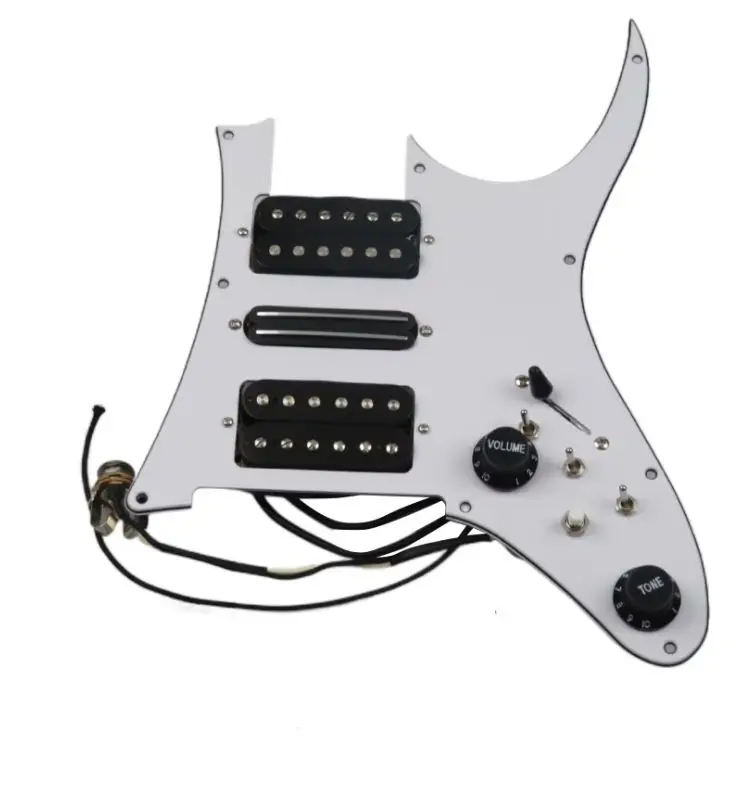 Guitar Prewired Loaded Pickguard Set,with Coil Splittin HSH Ainico 5 Humbucker Pickups Set for RG Guitars Replacement Parts