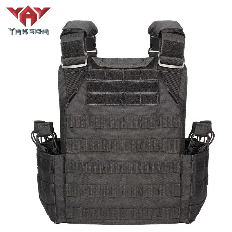 YAKEDA 1000D Nylon Plate Carrier Vest Outdoor Hunting Protective Adjustable Molle Vest for Airsoft Combat