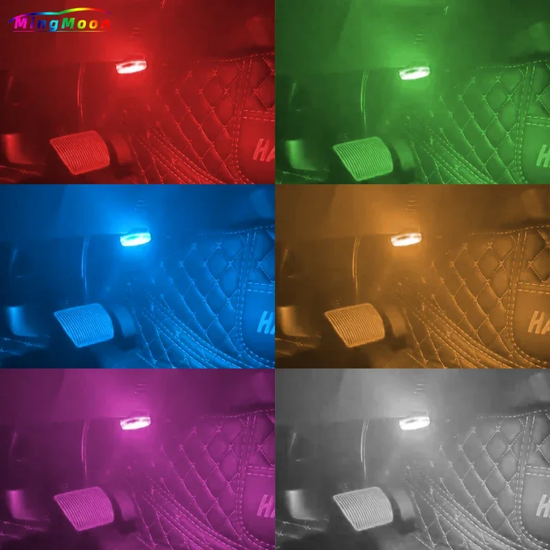 SEEYA LED اللمس ضوء سيارة لاسلكية صغيرة الداخلية السيارات سقف السقف القراءة مصباح لباب القدم صندوق تخزين صندوق شحن USB