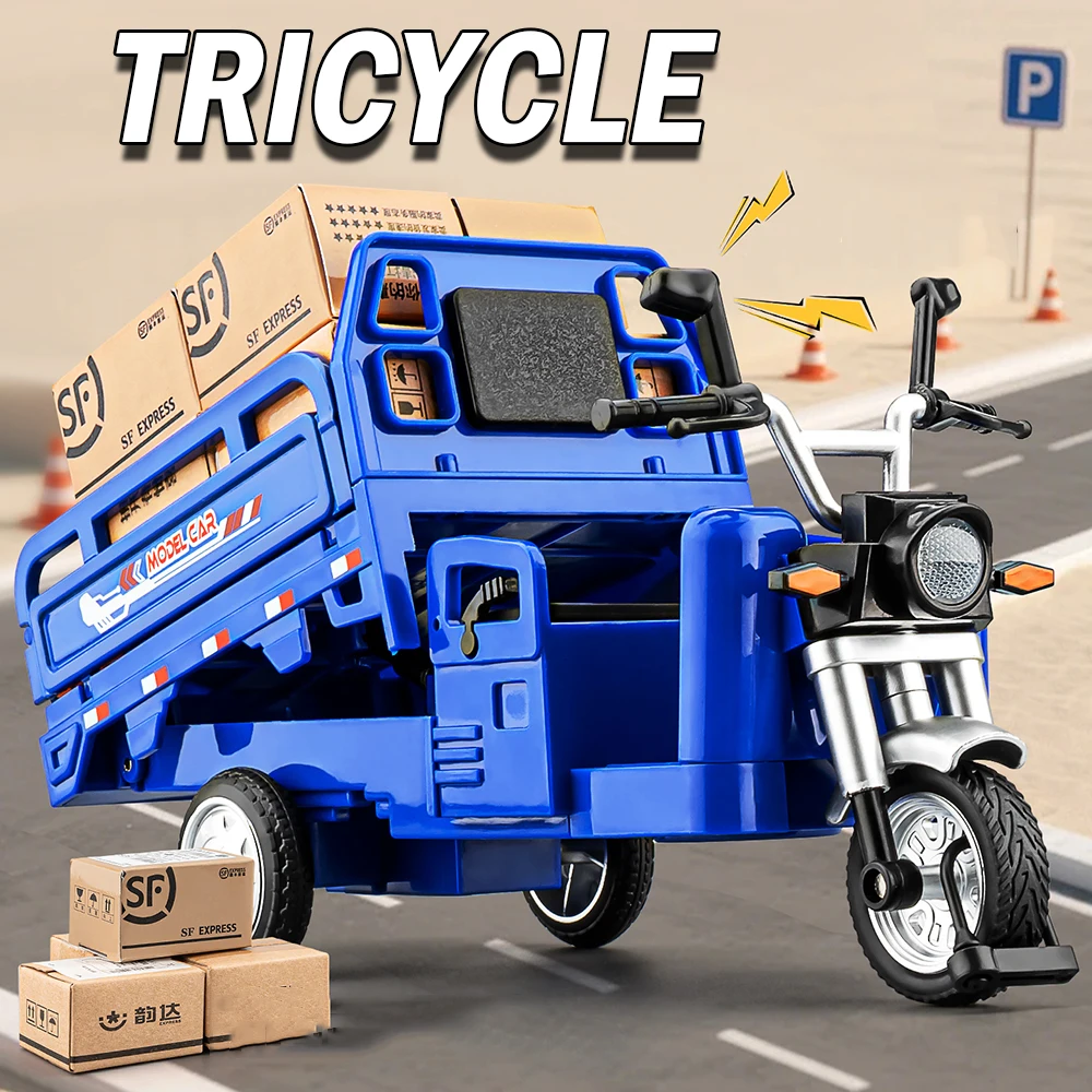 1:12 Driewieler NIJIA400 Motorfiets Model Speelgoed Legering Diecast Schokabsorptie Voorwiel Stuur Simulatie Motoren Kid Geschenken