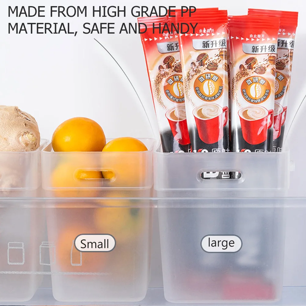 

2pcs Refrigerator Food Containers Transparent Fridge Bins Household Storage Accessories Multi-Function Pantry Bins For