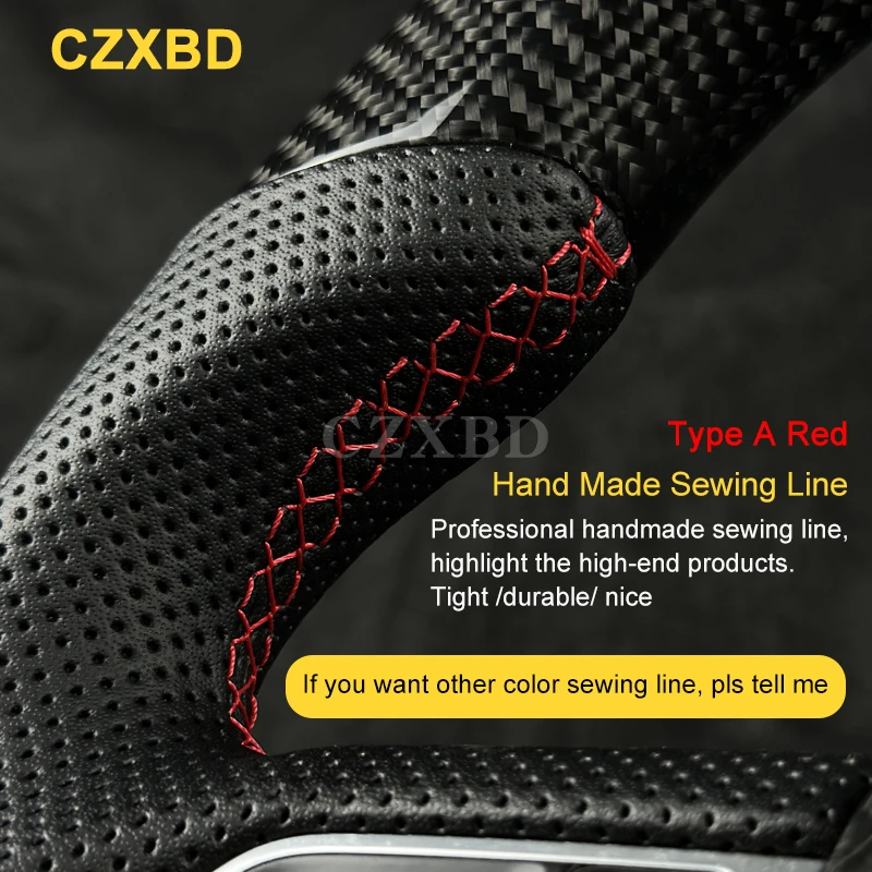 For Audi A3 8P A4 B7 A5 8T 8F A6 Q5 Q7 4L S3 S4 S5 RS4 RS5 RS6 Real Carbon Fiber Steering Wheel High Quality Customized