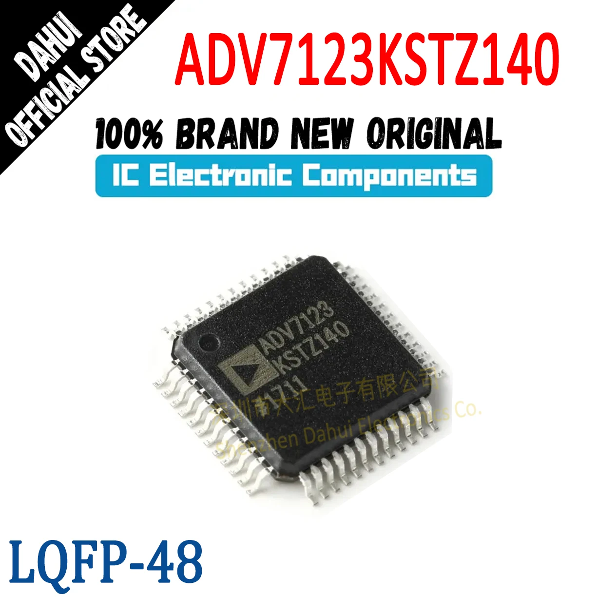 ADV7123KSTZ140 ADV7123KSTZ140-RL ADV7123 LQFP-48 10 bit high speed video DAC chip IC new original