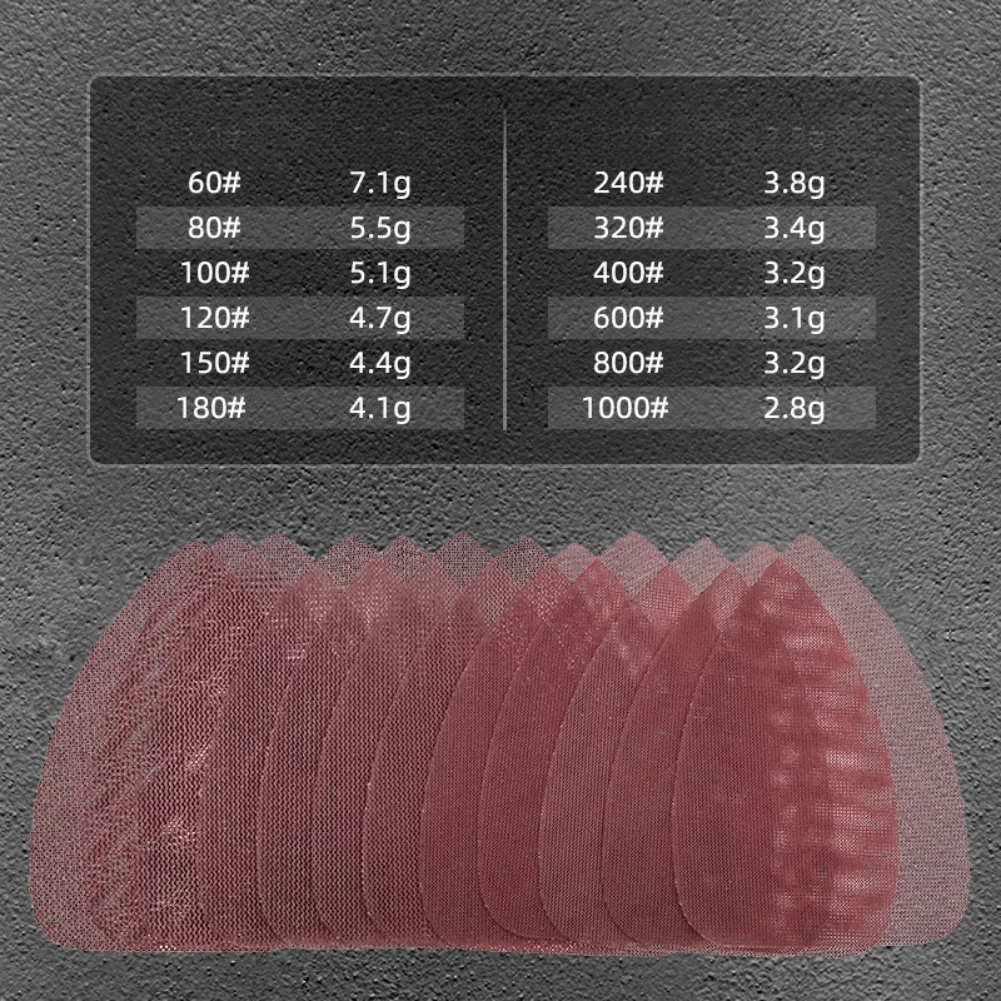 10 قطعة مجموعة ورق الصنفرة الشبكية خالية من الغبار الرملي دعم شبكة الرملي مجموعات 60-1000 حصى تلميع للخشب المعادن السلس النهاية #6
