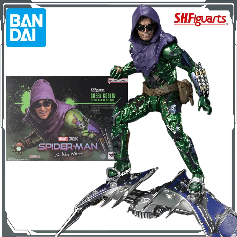 

BANDAI Original S.H.Figuarts Green Goblin (Человек-паук: No Way Home) Аниме Фигурки Игрушки для мальчиков Рождественский подарок Коллекционные