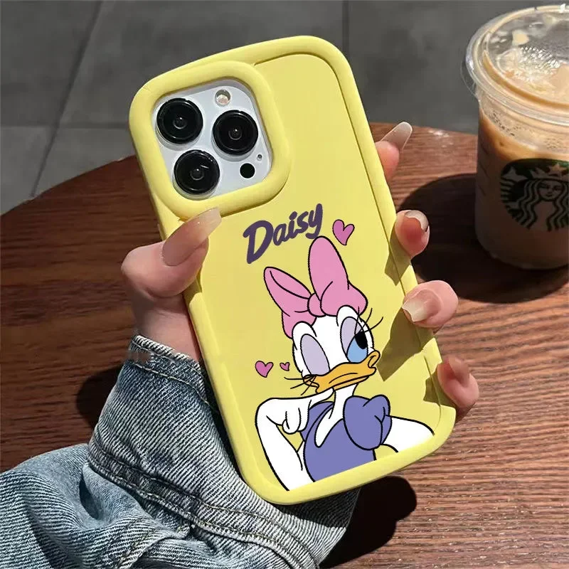 New Disney Mickey Minnie Mouse Daisy Duck Phone Case For iPhone 16 12 13 11 15 Pro Max XR XS MAX Kawaii Y2K Cartoon Lovely Cover