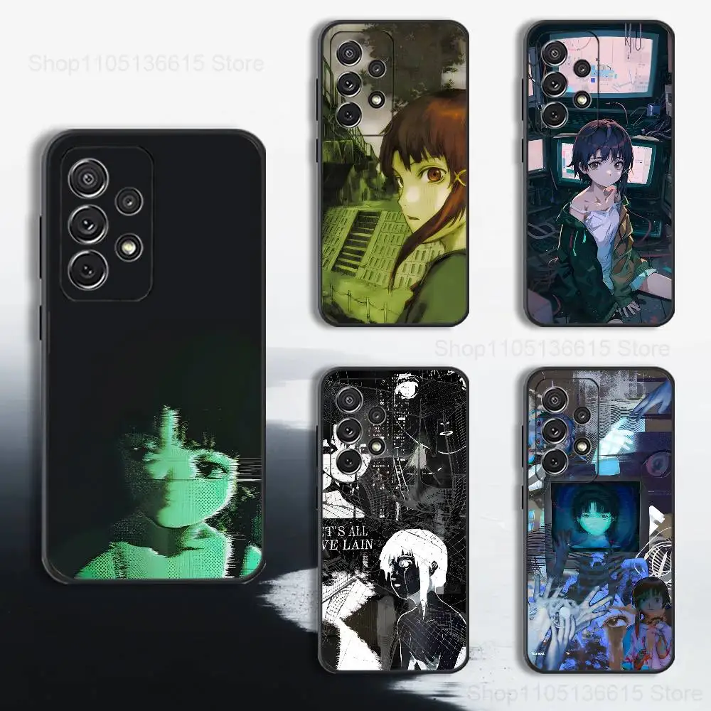 

SERIAL E-Experiments L-LAIN Phone Case For Samsung S25,S24,S23,S22,S21,S20,S10,S9,Ultra,Plus,Lite,FE,Soft Silicone Black Cover