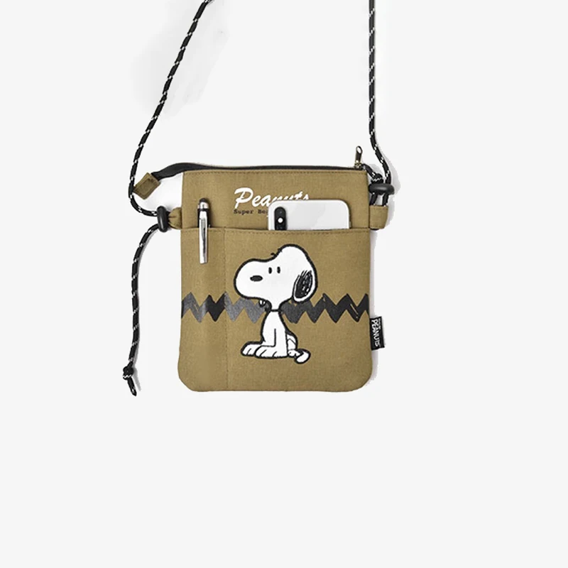 MINISO Snoopy torba kreskówka urocza torba na ramię Crossbody Mini torba z płótna dla ucznia telefon portfel