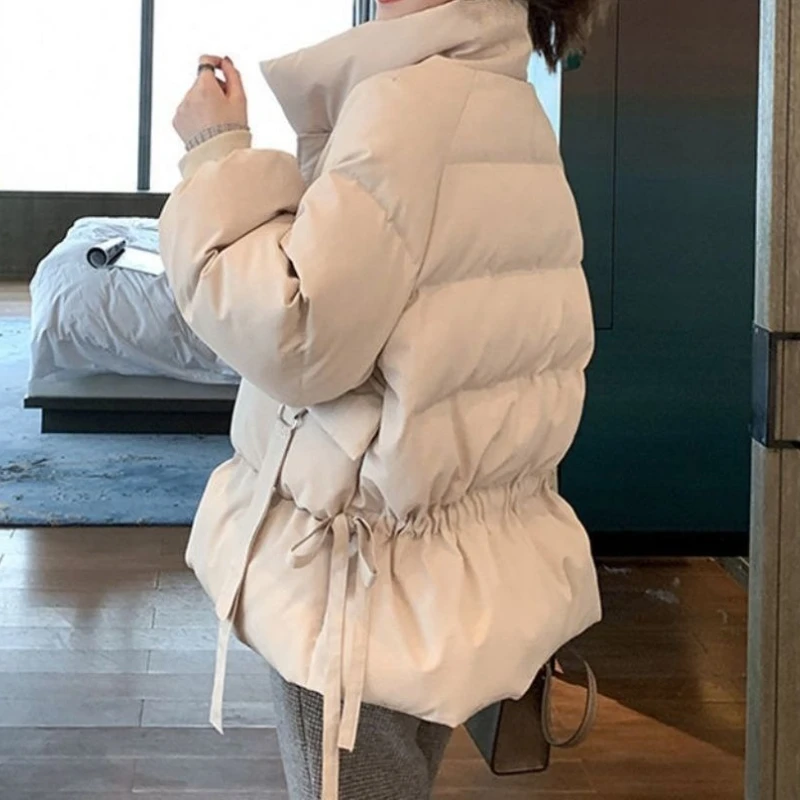 

Корейская версия свободной женской блузки на хлопковой подкладке на молнии осенью и зимой 2025г.