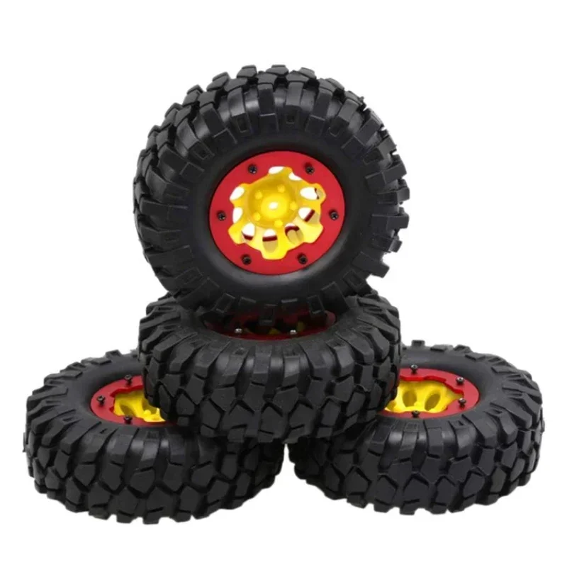 SCX10 RC 원격 제어 모델 자동차 등반 타이어 시뮬레이션 자갈 타이어 하이 퀄리티, 1.9 인치 타이어, 108mm 휠, 12mm 육각 허브