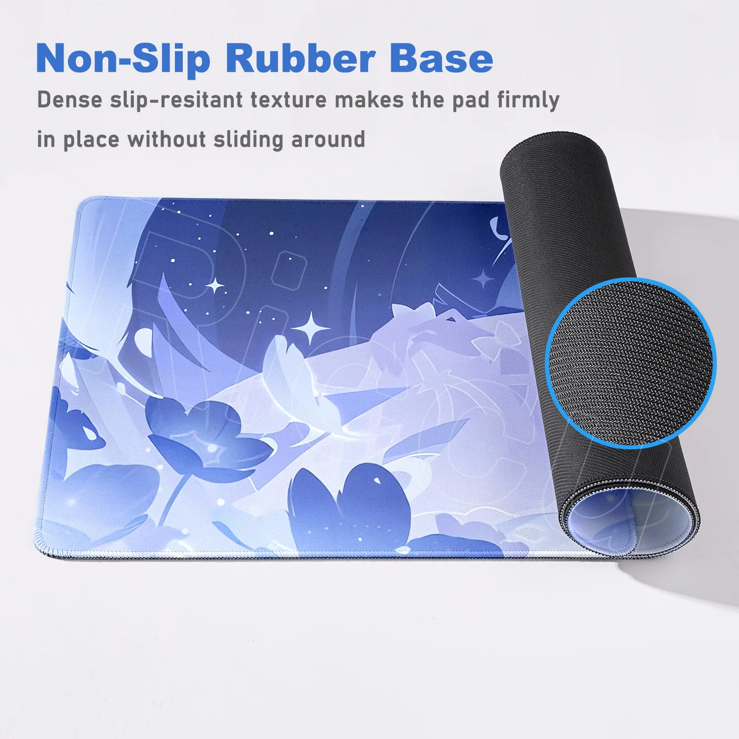 Podkładka pod mysz Kawaii Genshin Impact Columbina, gamingowa, z obszyciem, motyw zwierzęcy, duża, gumowa, artystyczna, pod laptopa, na biurko.