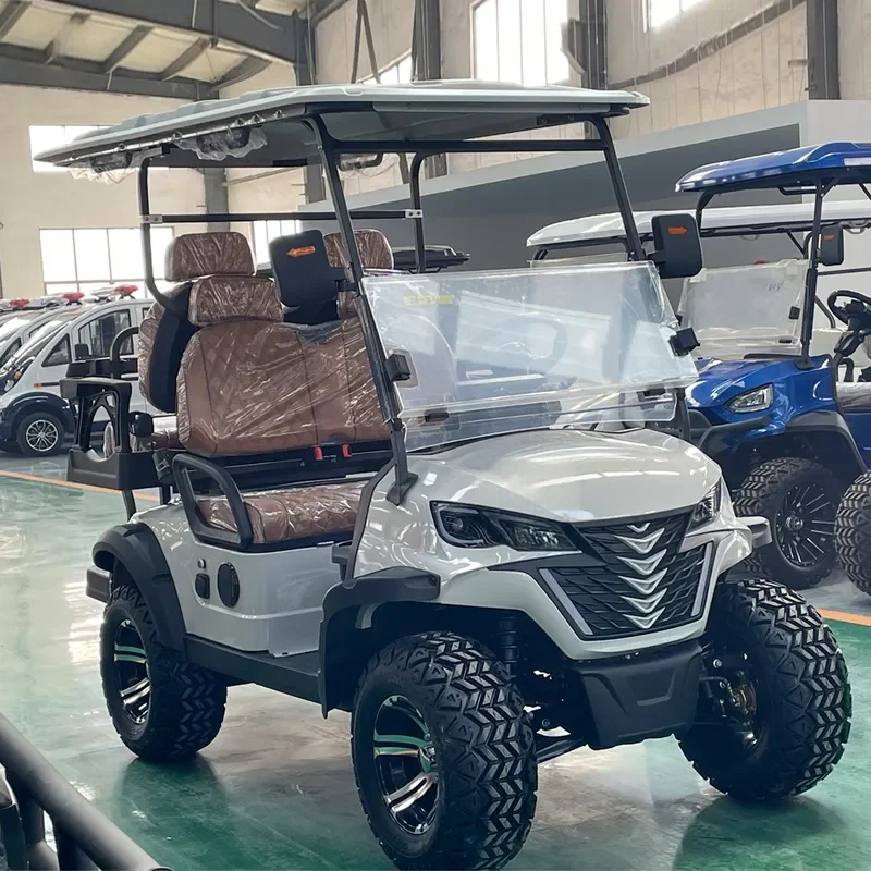 for Solar Electric Golf Cart 4 Seats Lithium Battery Off Road Legal Street Legal Golf Buggy for Sale