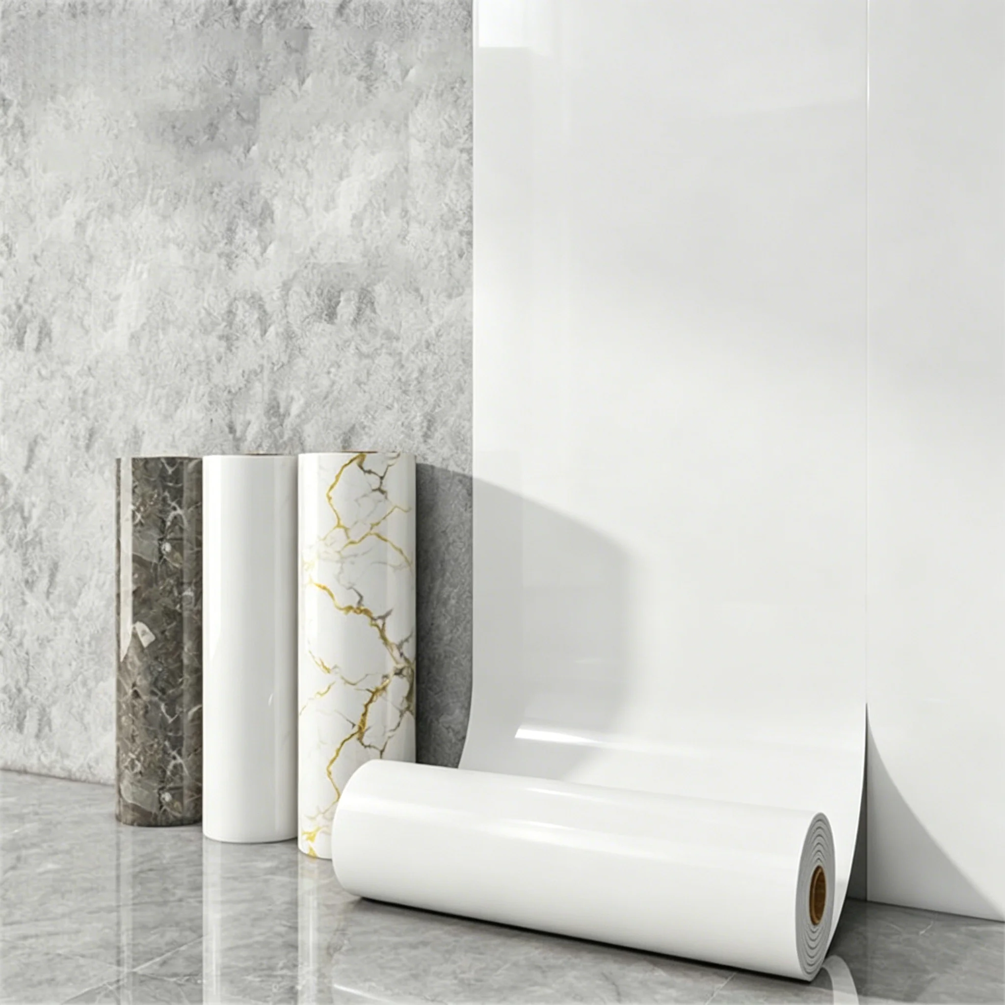 1 Roll Thick Foam Tile Wall Sticker Marble Self Adhesive Anti Oil Stain Wallpaper Kitchen Bedroom Interior Home Decor