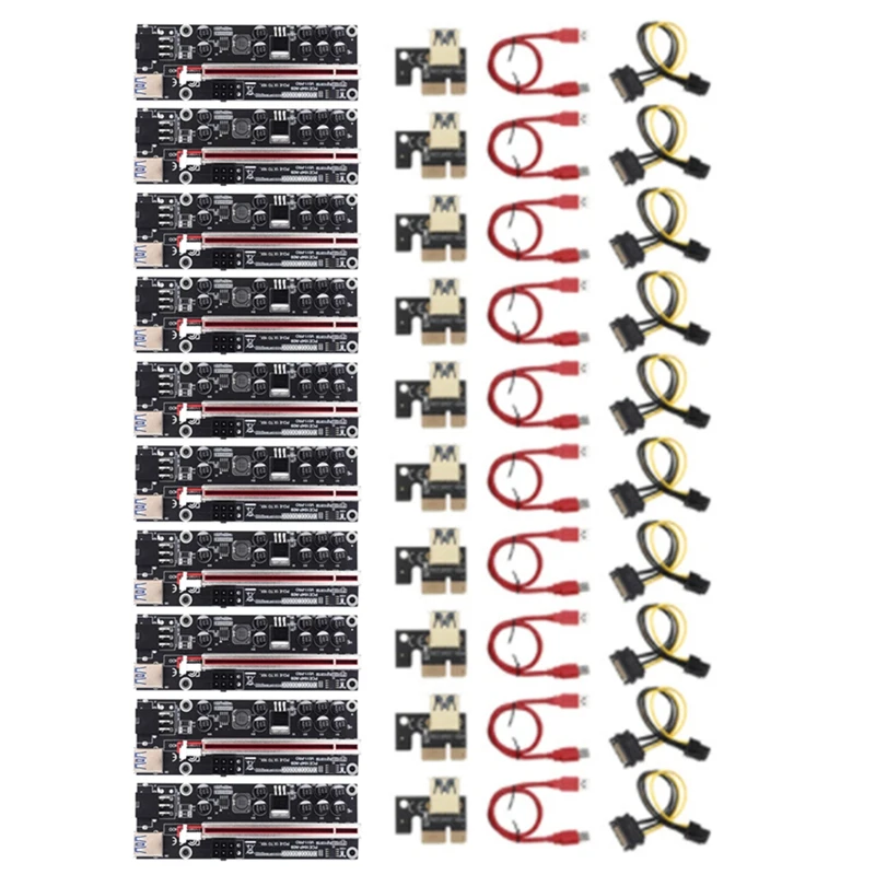 Top-PCIE Riser 011 V011 Pro PCI-E PCI E Express Card GPU 16X Riser Video Card Extender For Bitcoin Mining