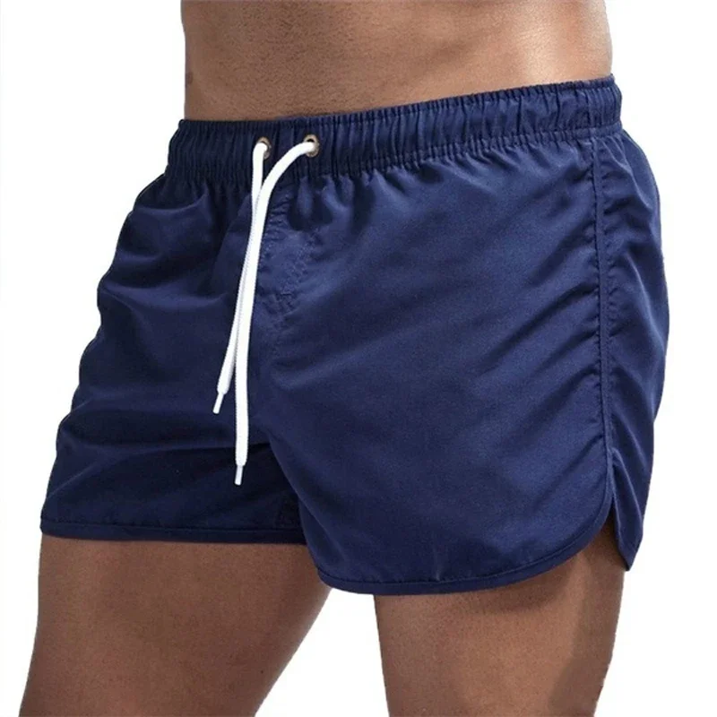New Men's Swim Shorts Swim Trunks Quick Dry Board Shorts Bathing Suit Breathable Drawstring  for Surfing Beach Summer