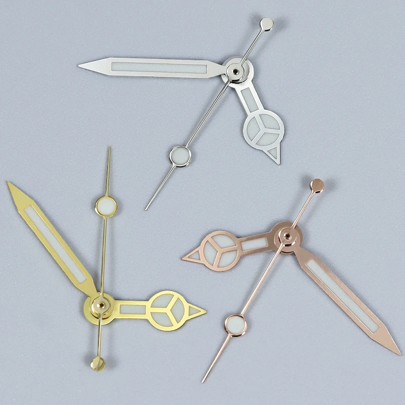 Silvery/Rose Gold/Gold Watch Hands Green C3 Luminous Hands for GMT SUB NH35 NH36 4R36 Miyota 8215 Eta2824 Movement Watch Pointer
