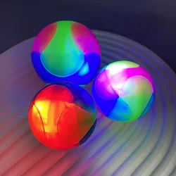 Bouncy Glowing Ball Pet Bite-resistant Toy Ball LED Three-color Flash Ball For Cats and Dogs Pet TPR Bouncing Interactive Toys