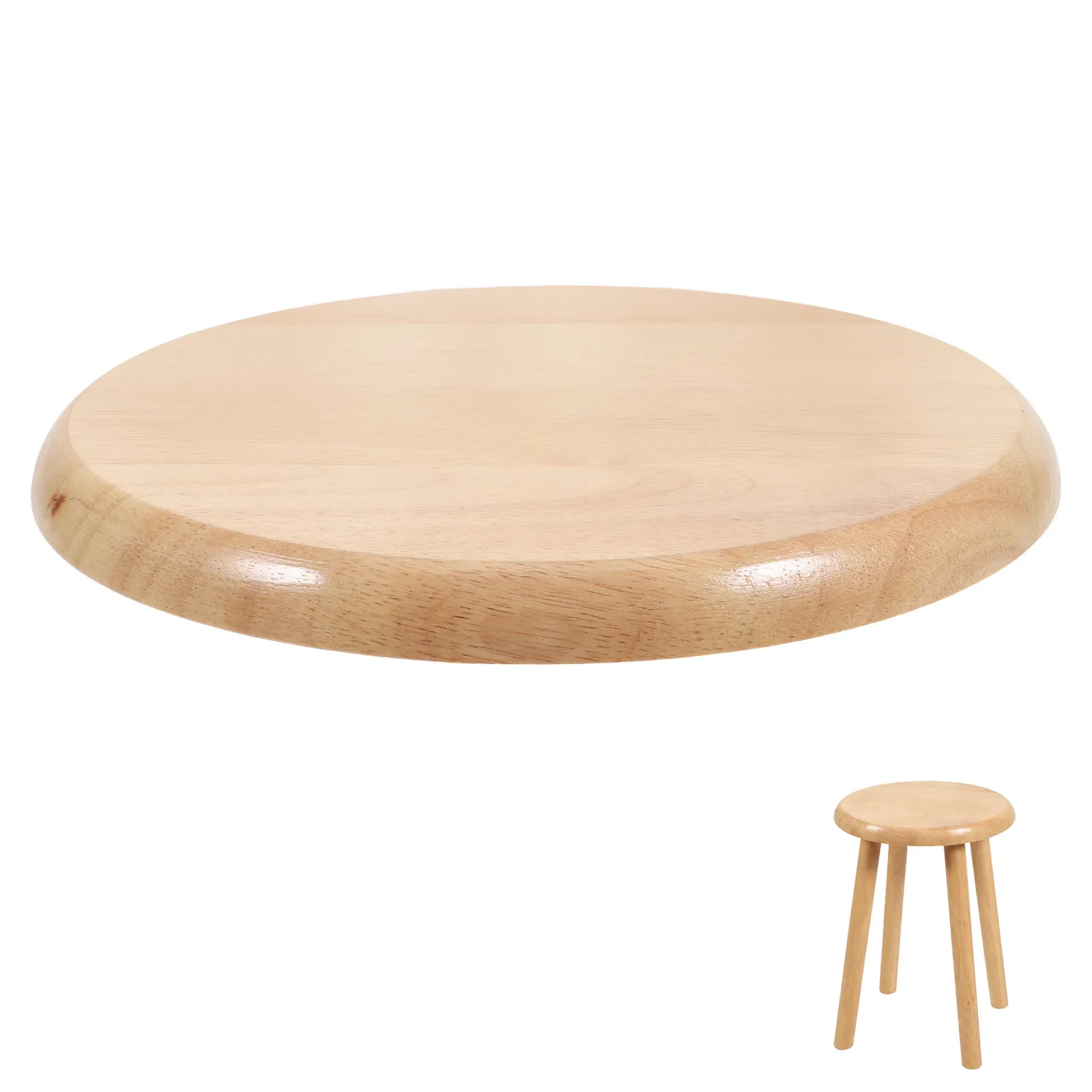 

Solid Wood Round Stool Wooden Seat Replacement Part for Bar Chair Restaurant Office Seating Accessory Shed Door Lock