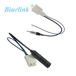2pcs Car Radio Stereo CD Changer Antenna Female/Male Plug Cable Adaptor for Toyota Crown Land Cruiser Prado