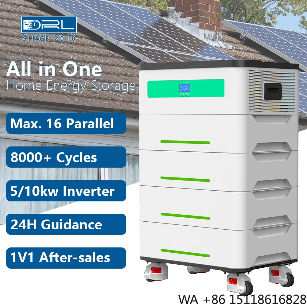 Home Off-Grid Inverter 5Kw 10KW All-In-One Inverter Hybrid Solar System 10kWh 20kWh Lifepo4 Cell Battery for Solar System