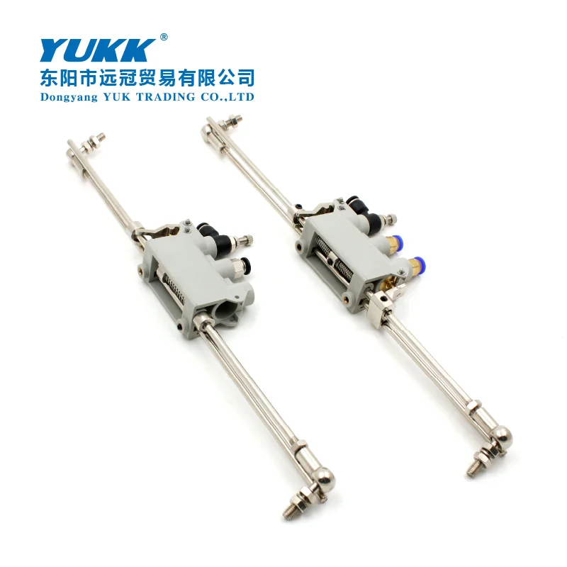 Pneumatic pull rod for flat stitch stitch machine