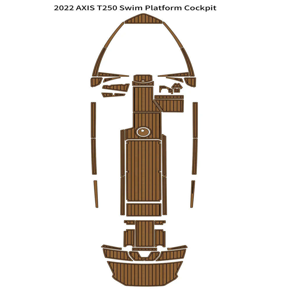 

2022 AXIS T250 Swim Platform Cockpit Boat EVA Faux Foam Teak Deck Floor Pad