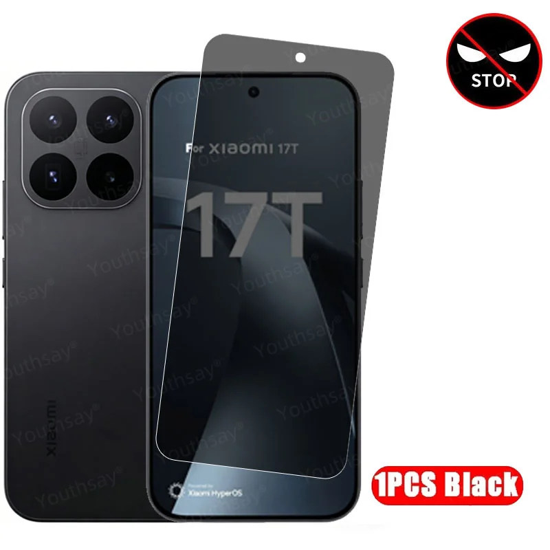 Für Xiaomi 17T Sichtschutz-Displayschutzfolie Gehärtetes Glas Anti-Spy-Glas Mi 17T Schutzfolie Anti-Blickschutz-Film Xiaomi 17T Pro
