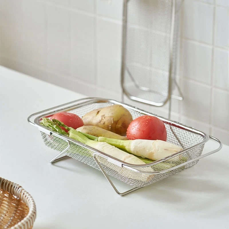 Stainless Steel Kitchen Sink Telescopic Washbasin Drain Rack