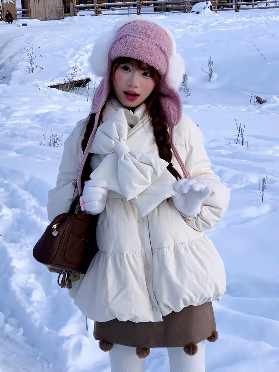 

Knot Soft Sle ort Cotton Jaet Women's Loose Faionable Winter Coat Small Size Unique Exquisite Little Cotton...